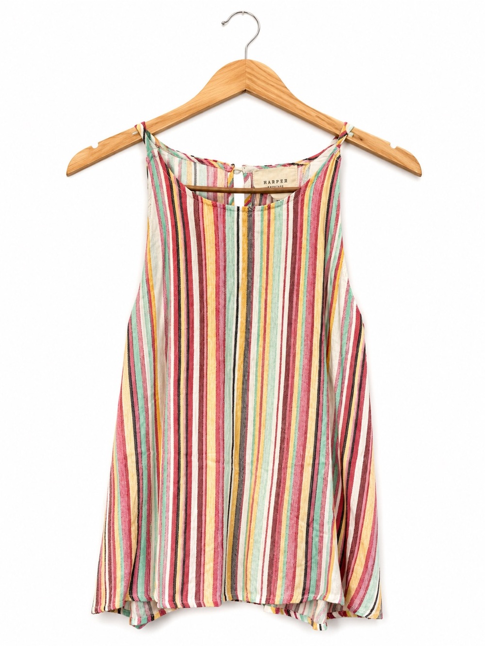 Harper Heritage Colorful Striped Swing Tank Top Size S